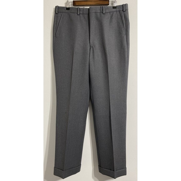 Brooks Brothers 346 Dress Pants Men's 36X32 Grey Professional Work Attire - Picture 1 of 8